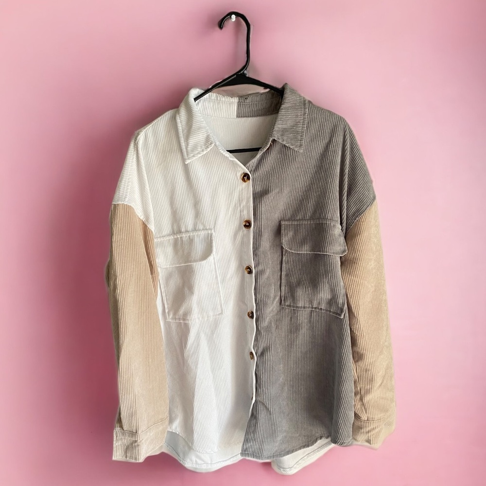 Color Blocking Shacket